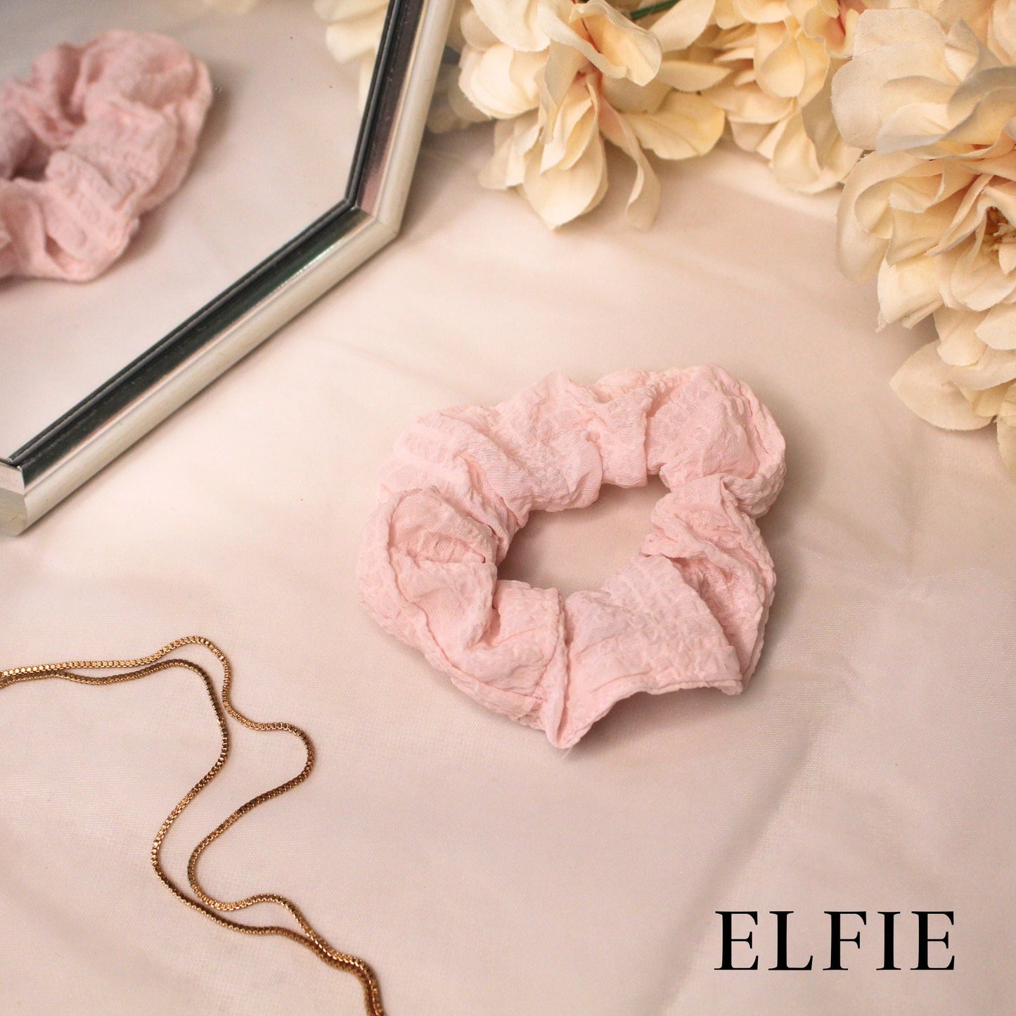 Spring Pastel Cotton Scrunchie
