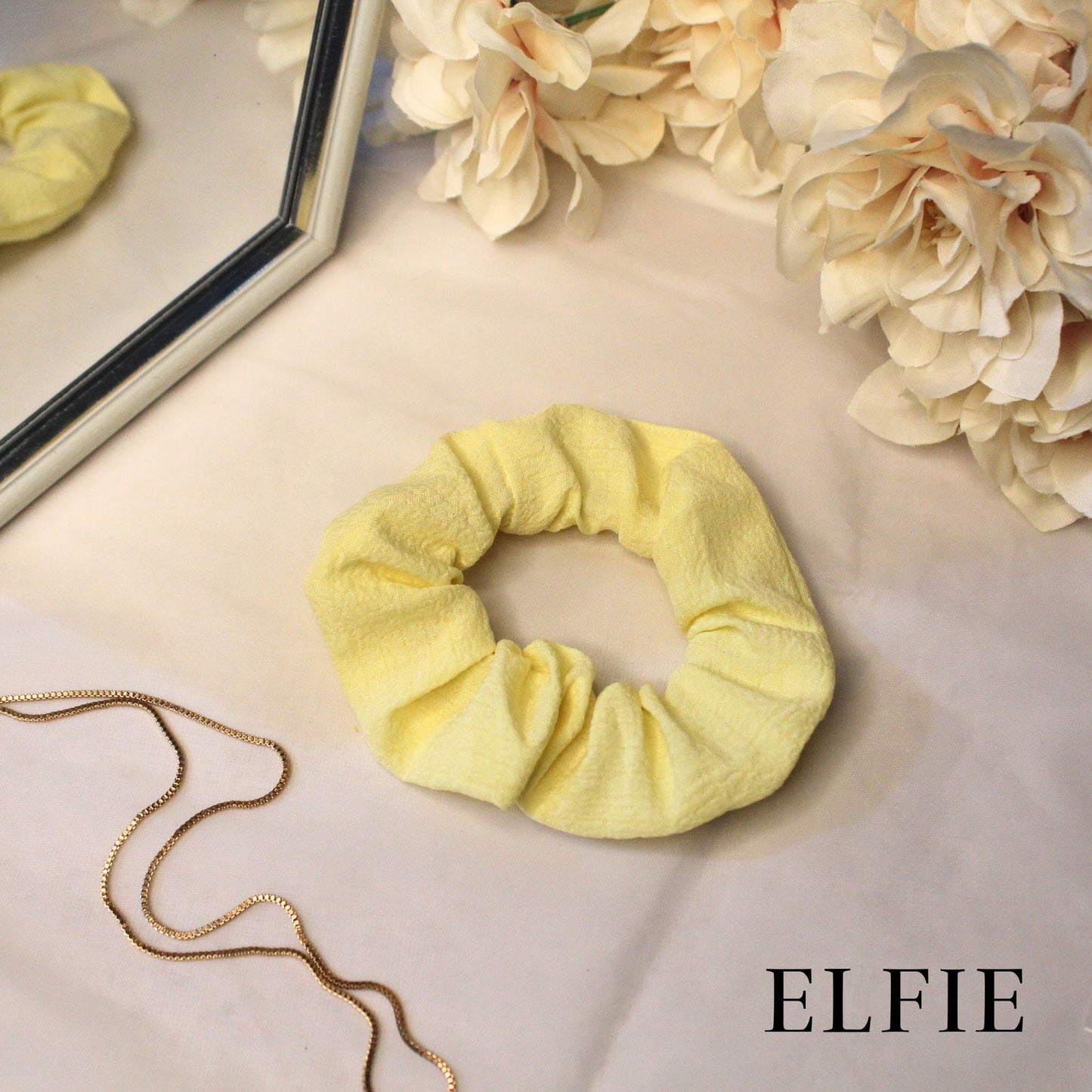 Spring Pastel Cotton Scrunchie