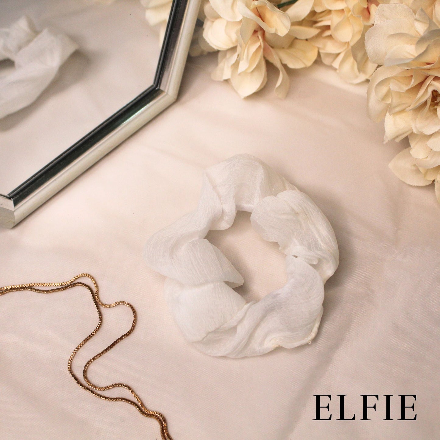 Spring Pastel Cotton Scrunchie