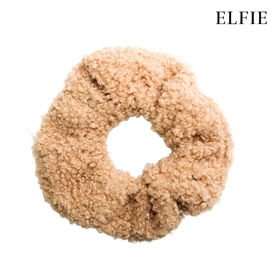 Solid Fuzzy Scrunchie