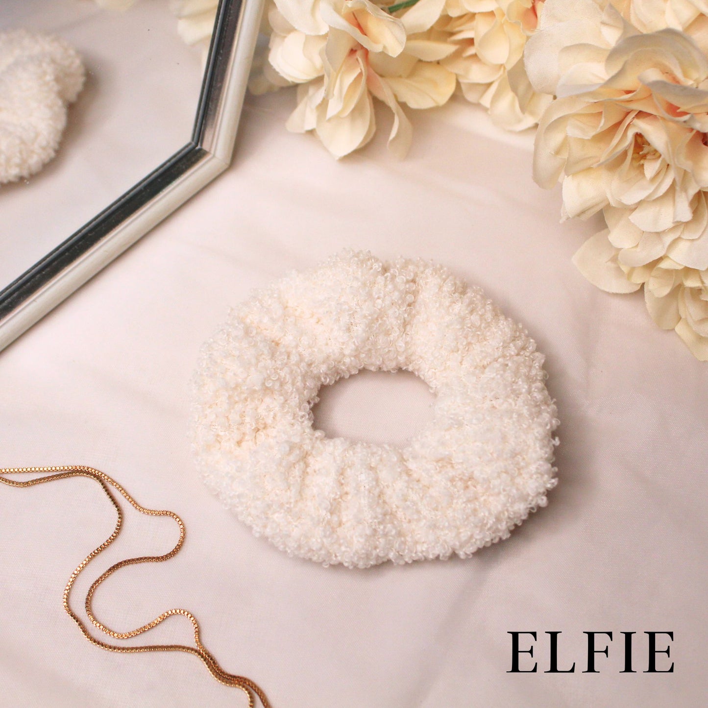 Solid Fuzzy Scrunchie