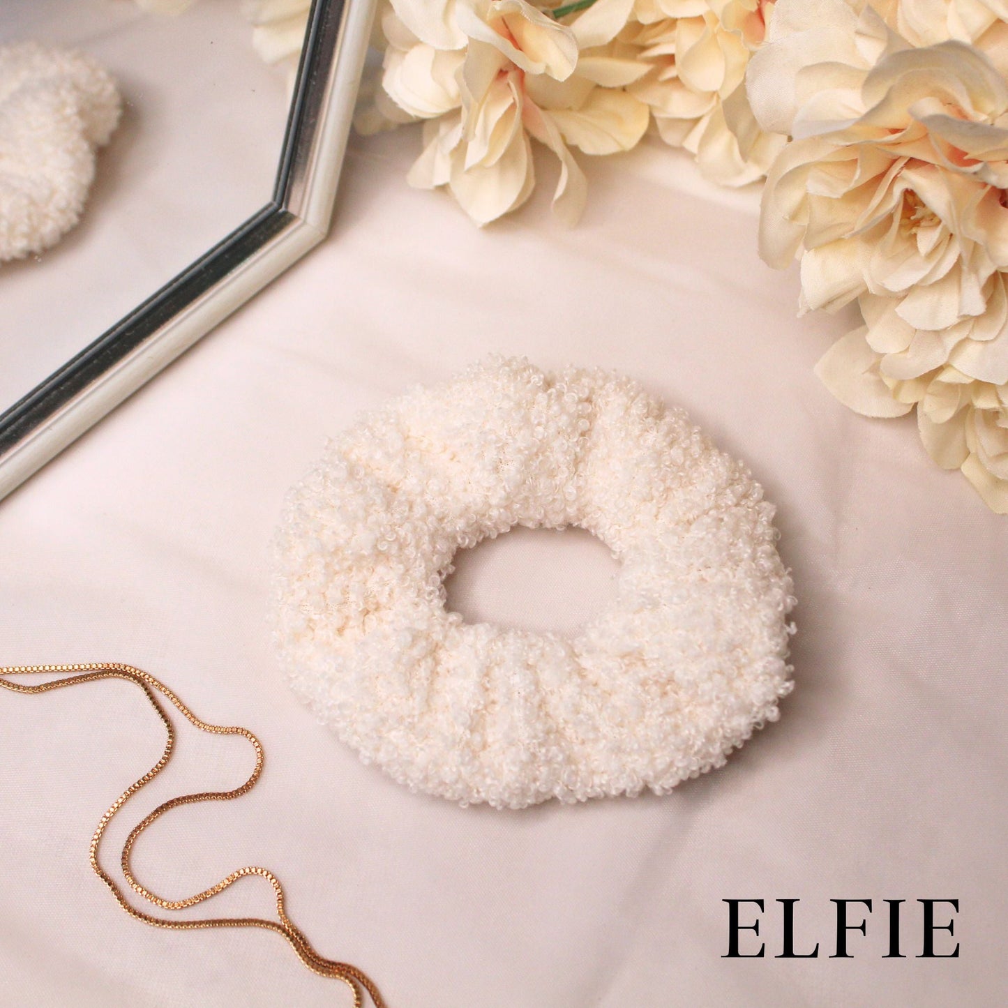 Solid Fuzzy Scrunchie