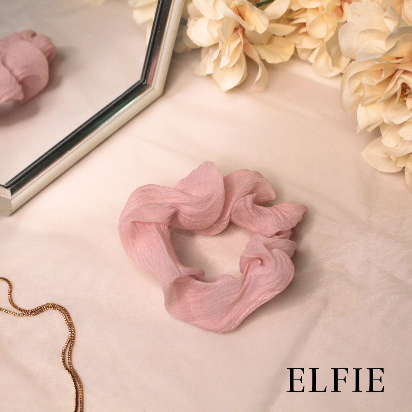 Spring Pastel Cotton Scrunchie