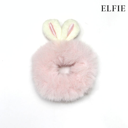 Rabbit Winter Faux Fur Scrunchie