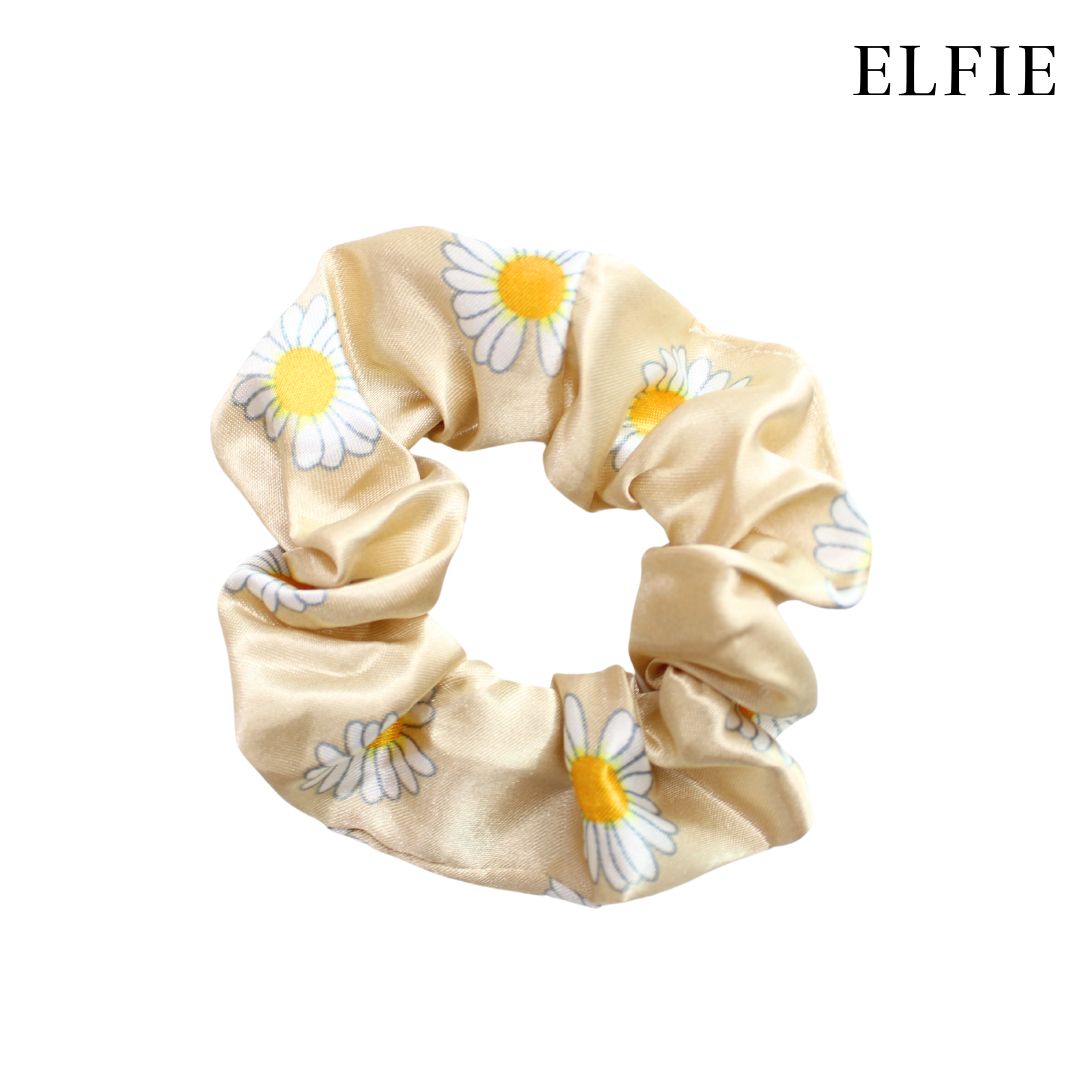 Daisy Satin Scrunchie