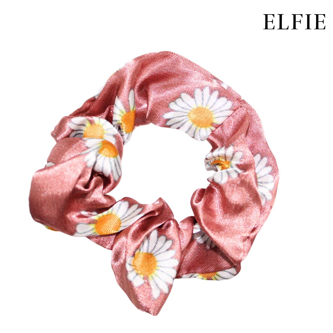 Daisy Satin Scrunchie