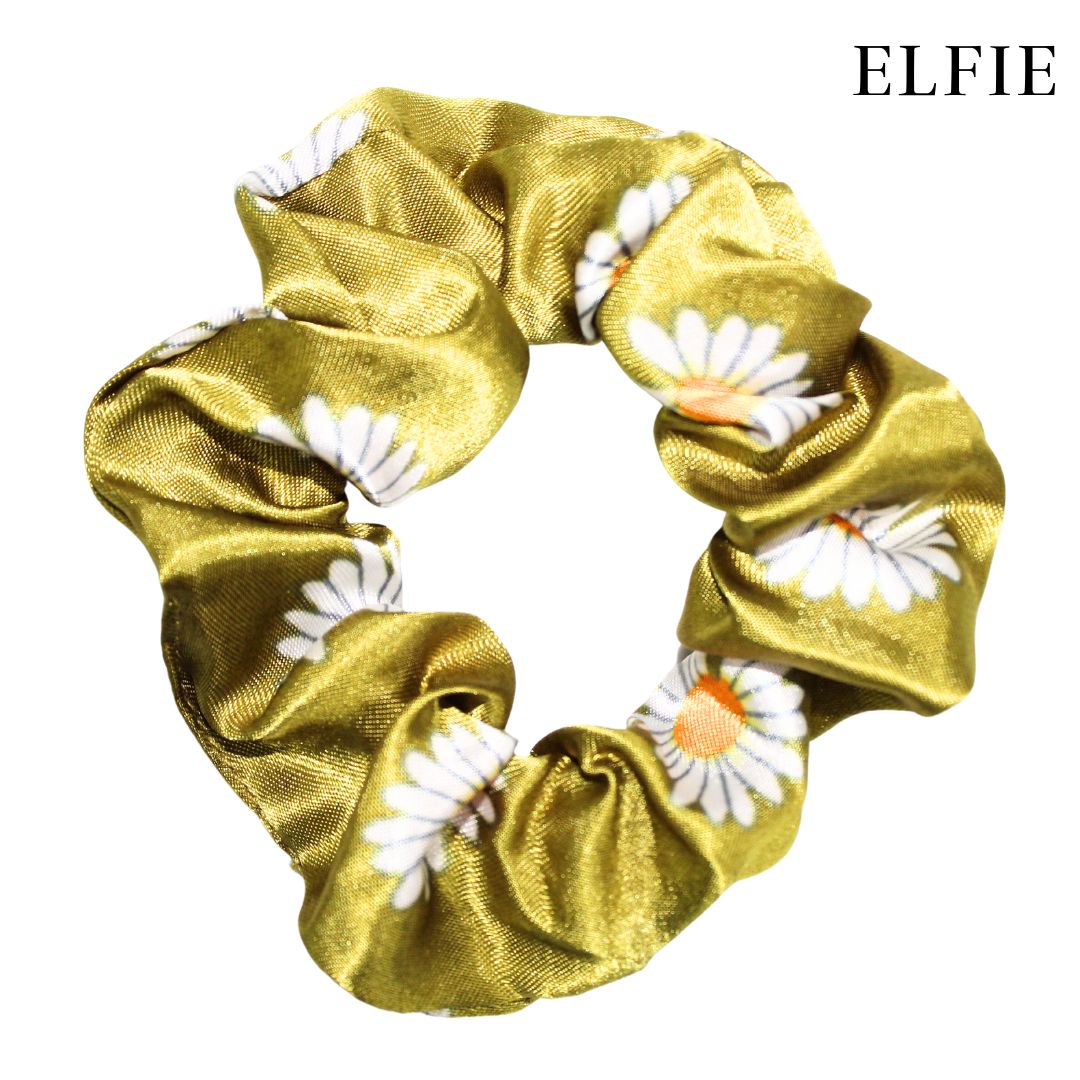 Daisy Satin Scrunchie