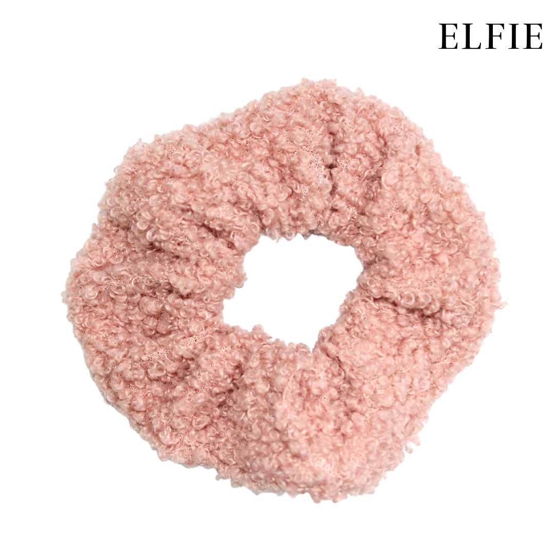 Solid Fuzzy Scrunchie