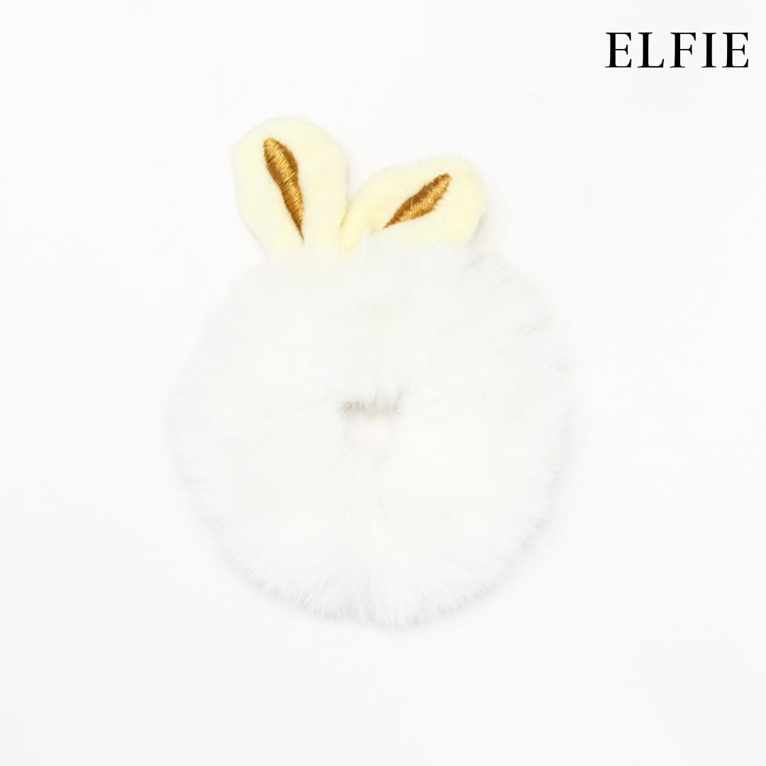 Rabbit Winter Faux Fur Scrunchie