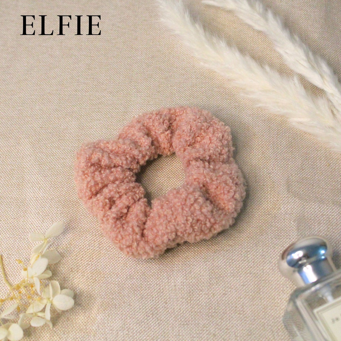 Solid Fuzzy Scrunchie