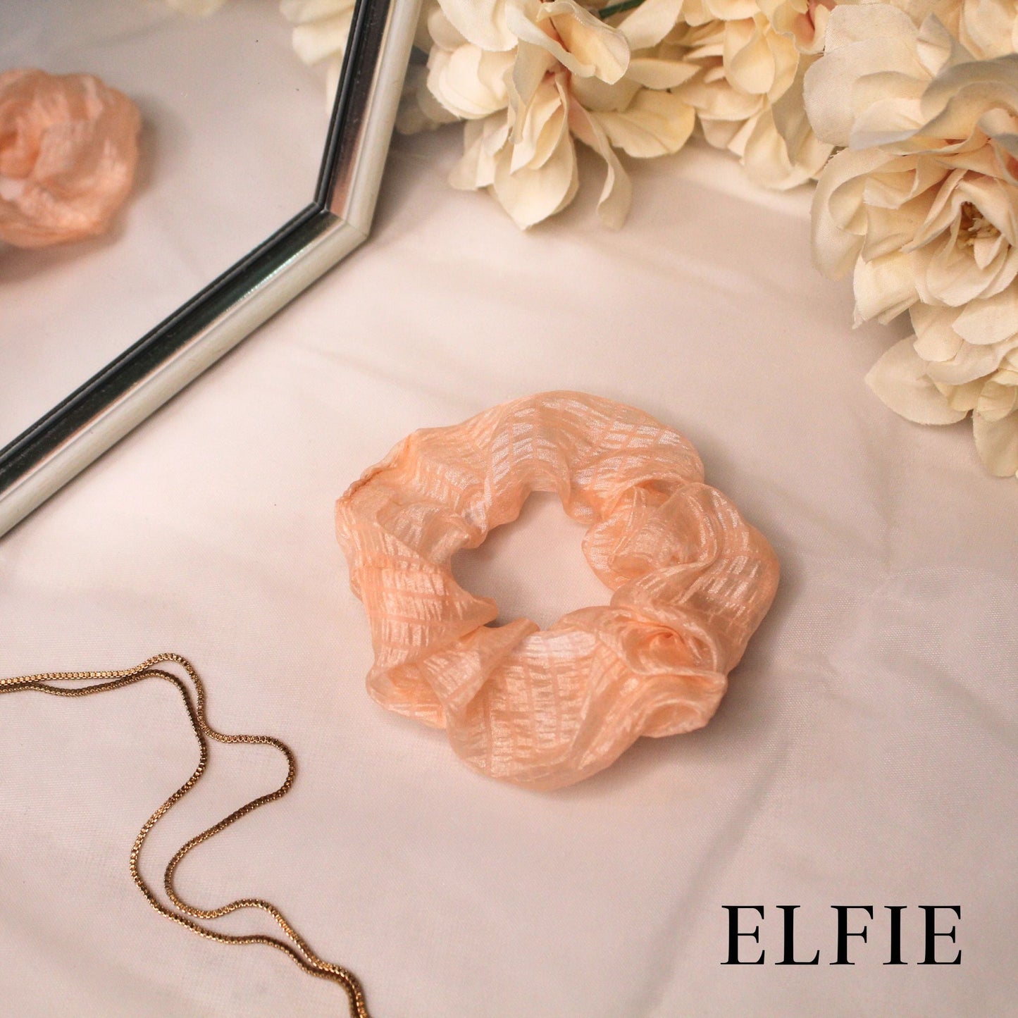 Spring Pastel Cotton Scrunchie