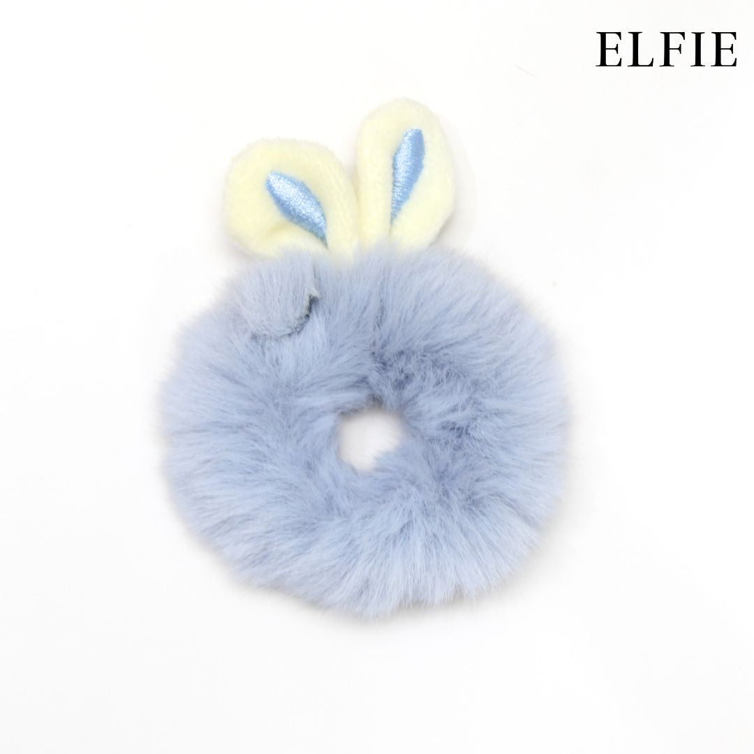 Rabbit Winter Faux Fur Scrunchie