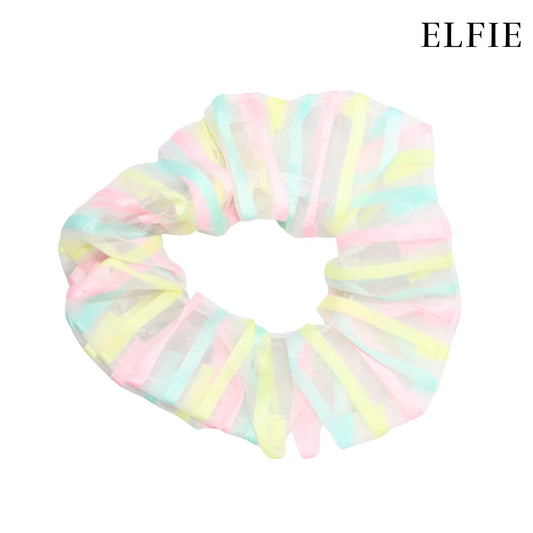 Colour Strip Organza Scrunchie