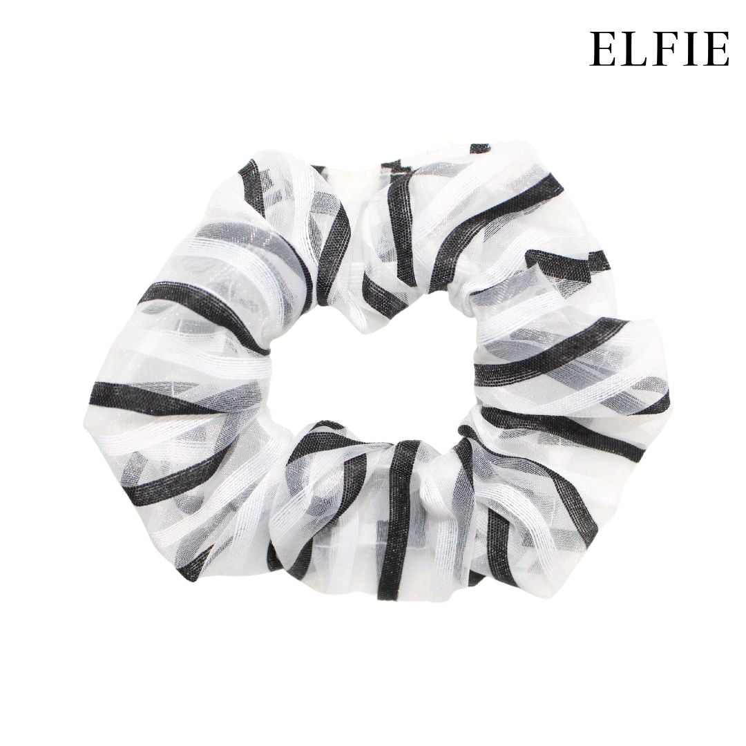 Colour Strip Organza Scrunchie