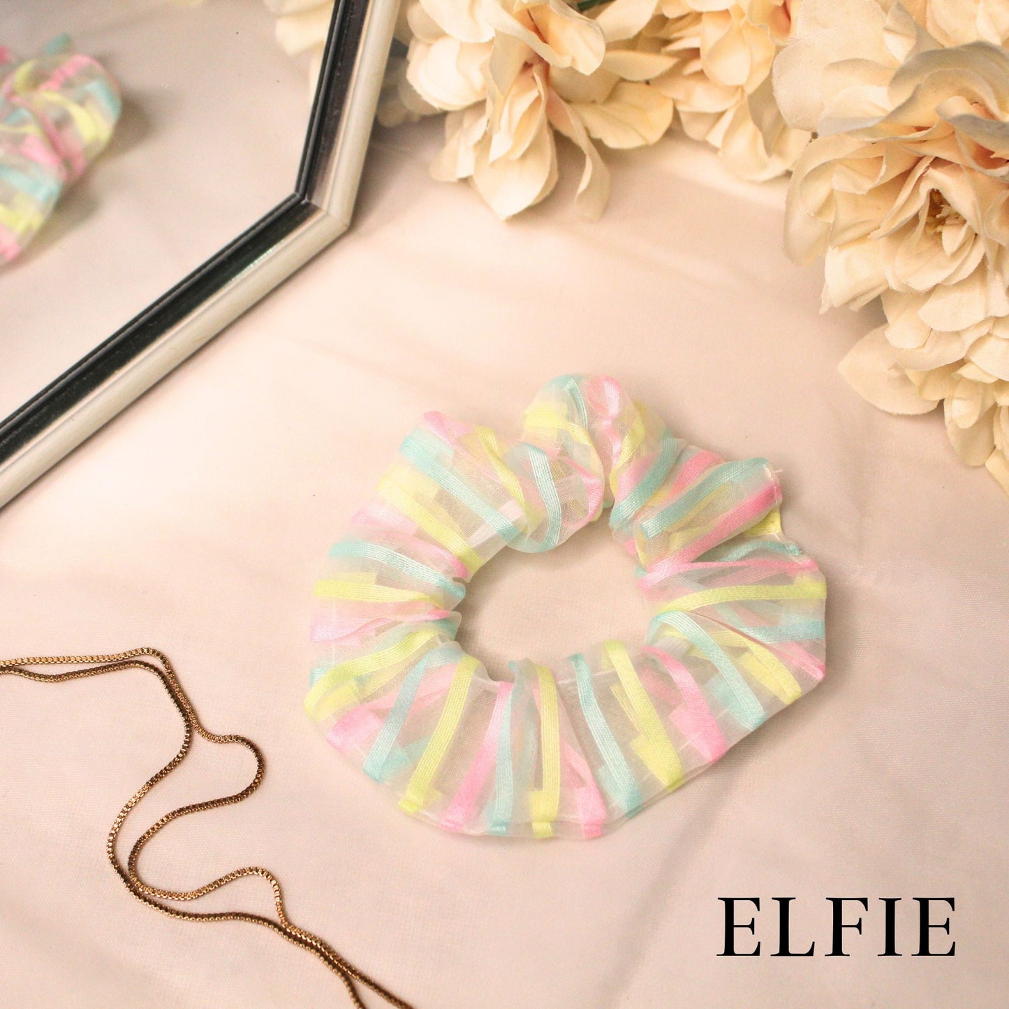 Copy of Colour Strip Organza Scrunchie