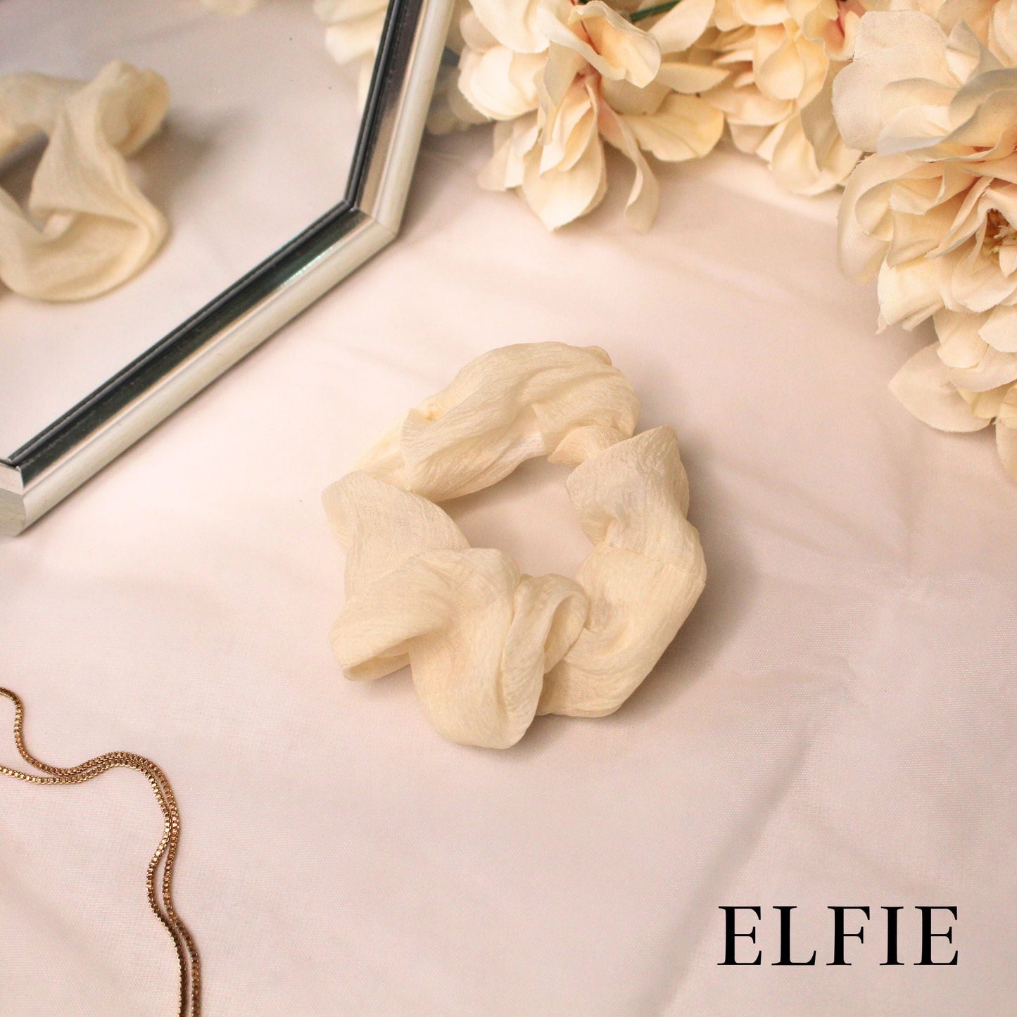 Spring Pastel Cotton Scrunchie