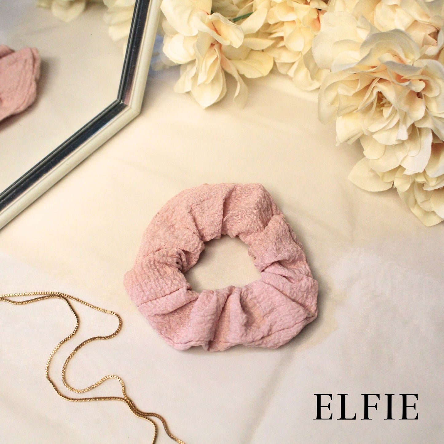Spring Pastel Cotton Scrunchie