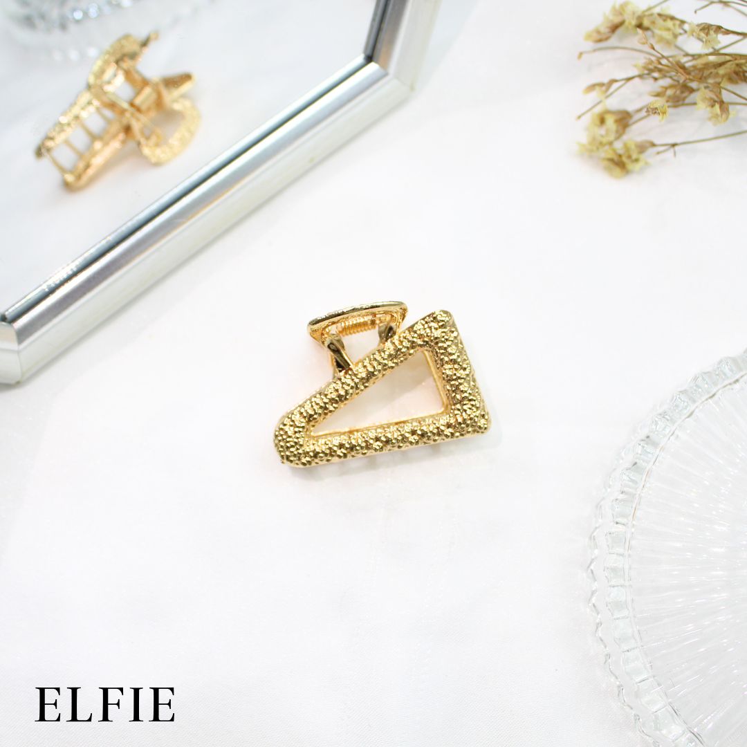 Elegant Miniature Gold Metal Hair Claw