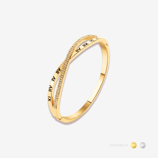 Roman Grace Gold Titanium Bangle