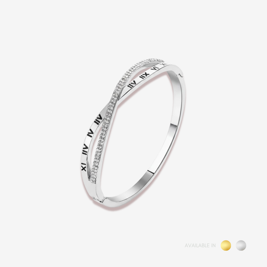 Roman Grace Silver Titanium Bangle