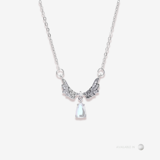 Angel Wing Drop Titanium Necklace