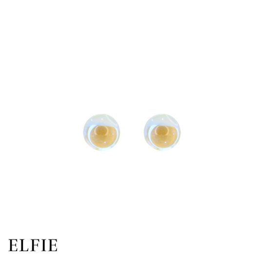 Round Yellow Resin Stud Non-Titanium Earring