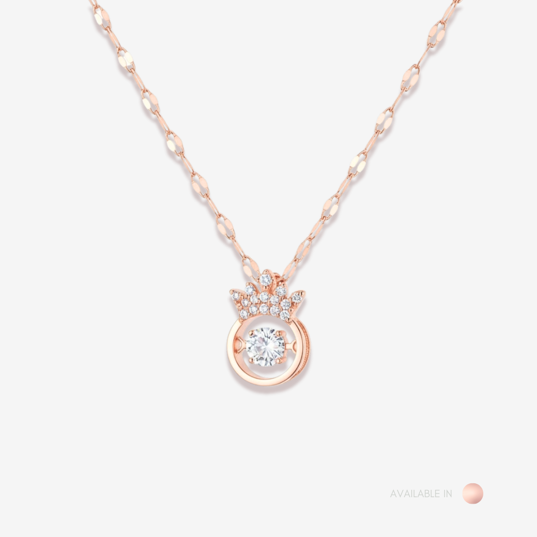 Royale Crown Rose Gold Titanium Necklace