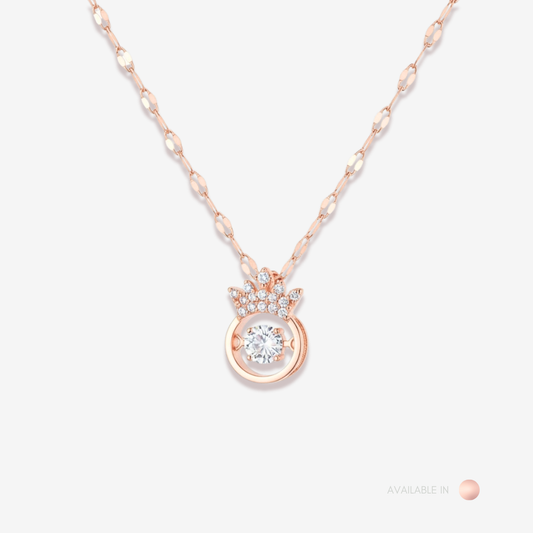 Royale Crown Rose Gold Titanium Necklace