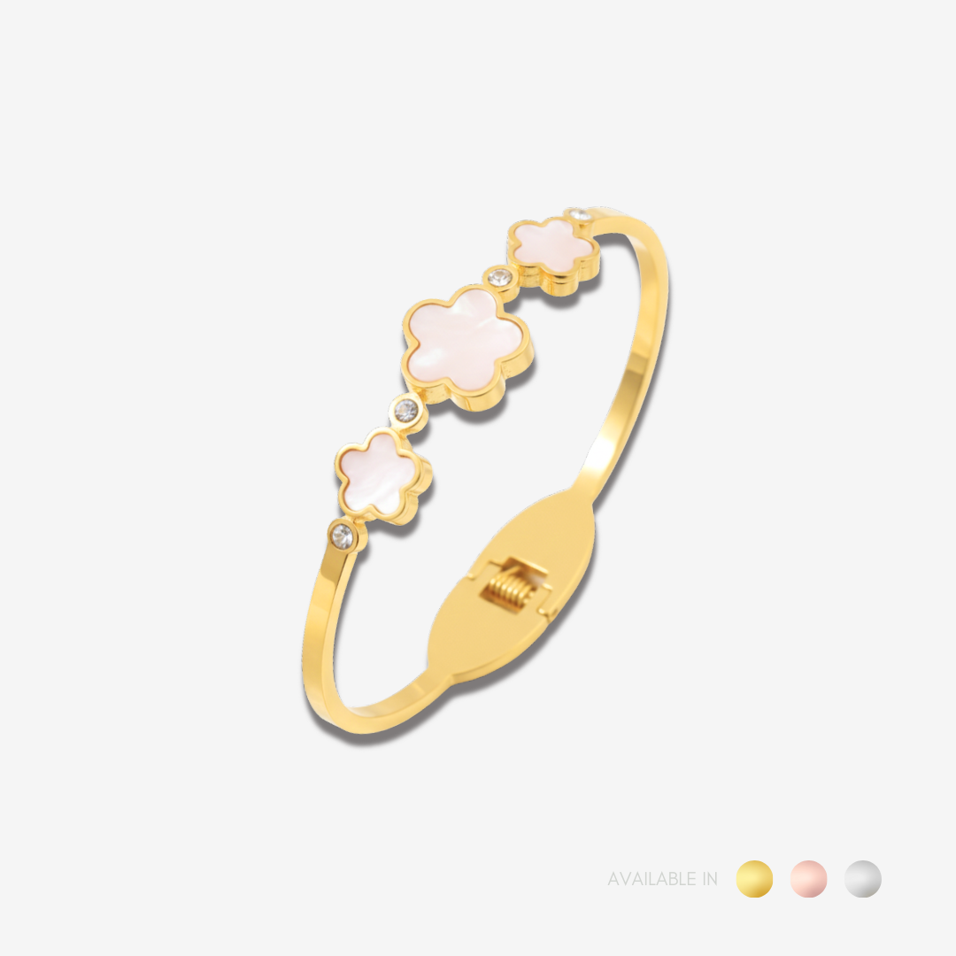 Sakura Blossom Silver Bangle