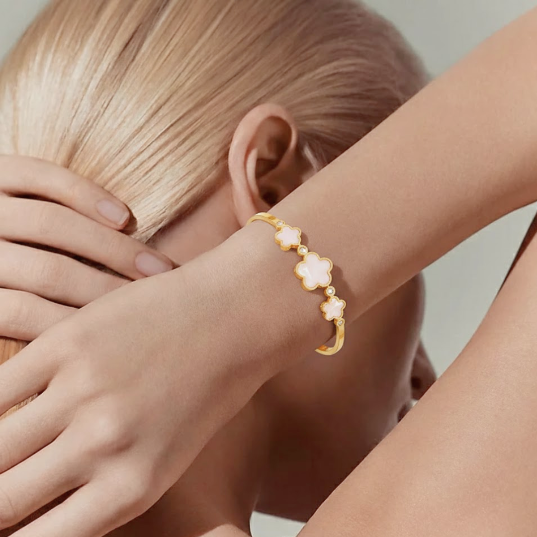 Sakura Blossom Gold Bangle