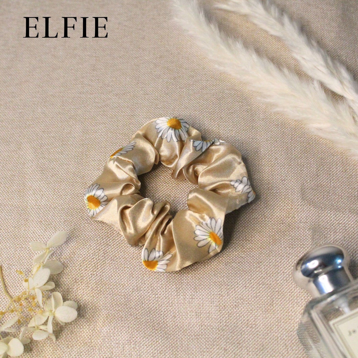 Daisy Satin Scrunchie
