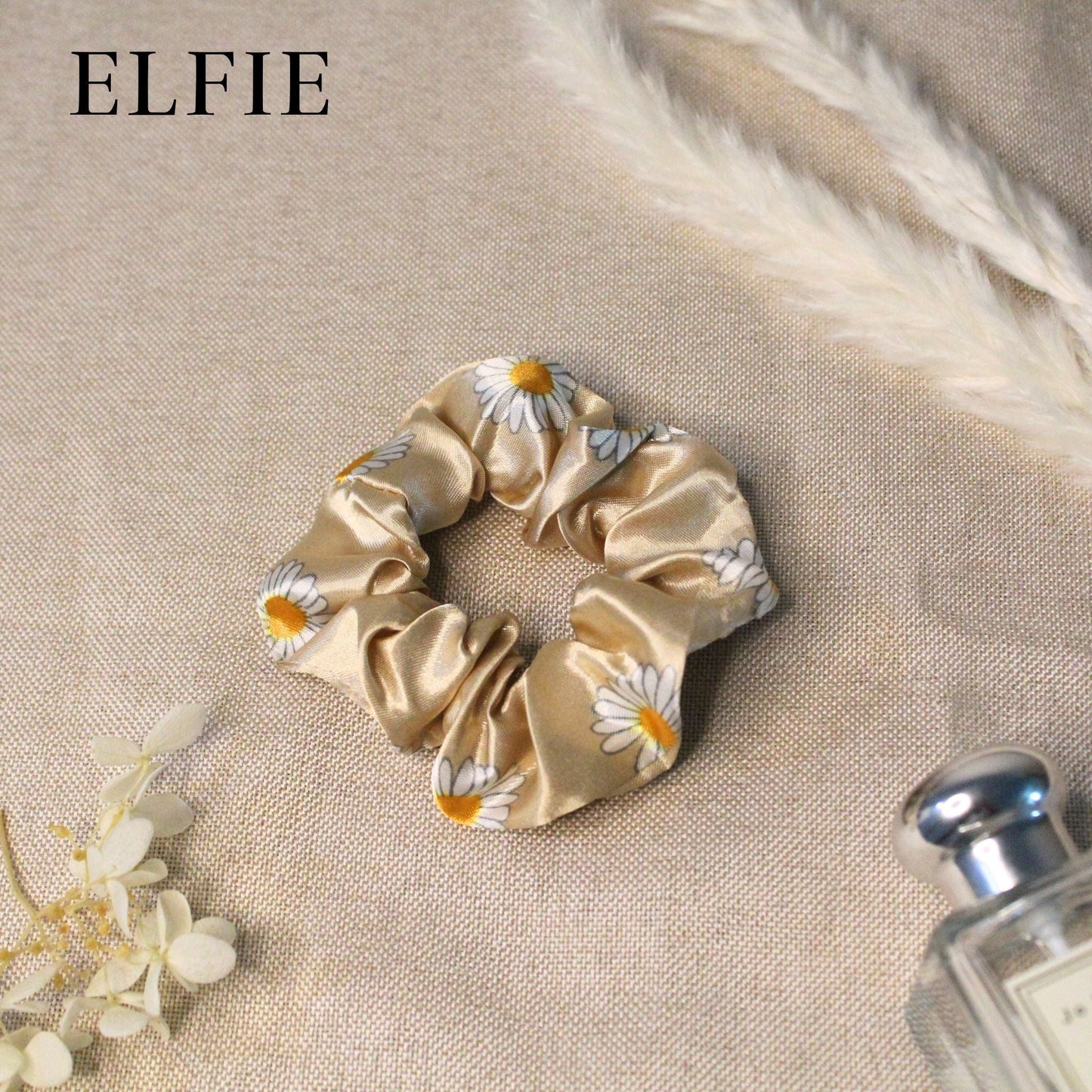 Daisy Satin Scrunchie