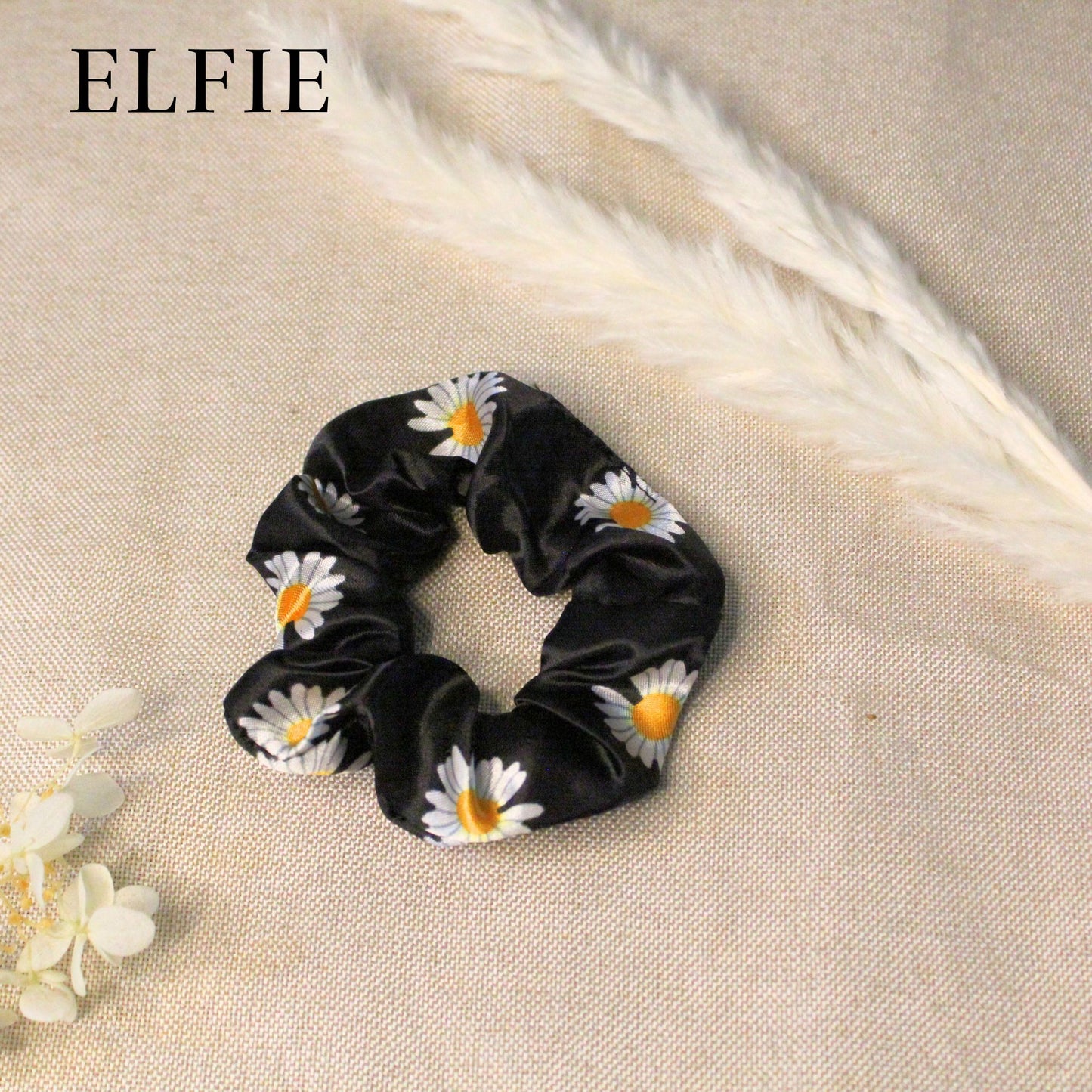 Daisy Satin Scrunchie