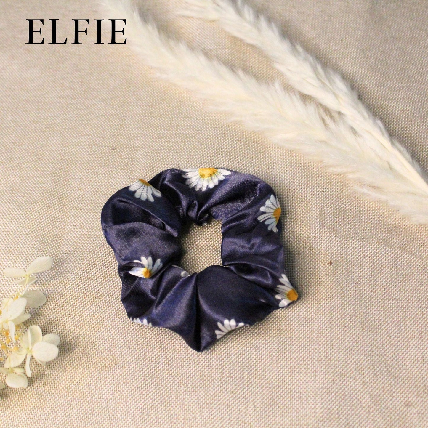 Daisy Satin Scrunchie