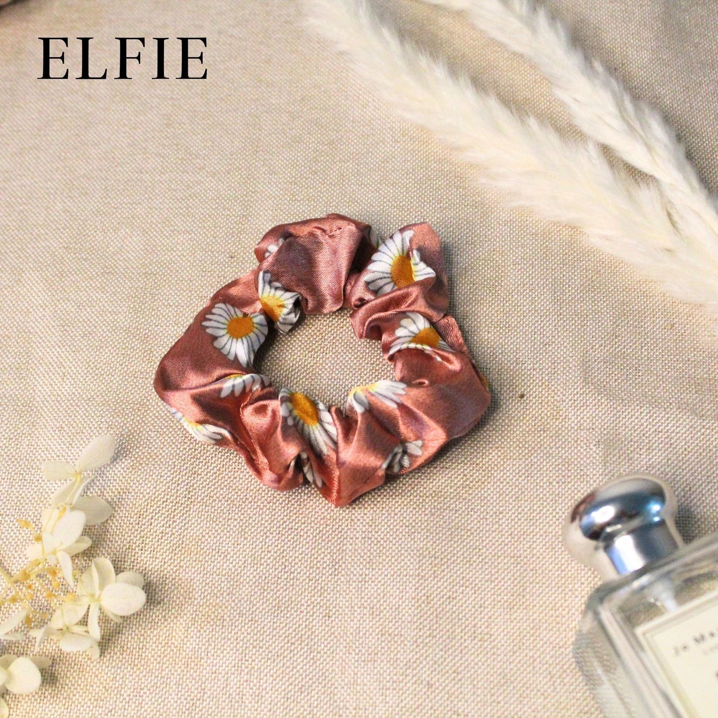 Daisy Satin Scrunchie