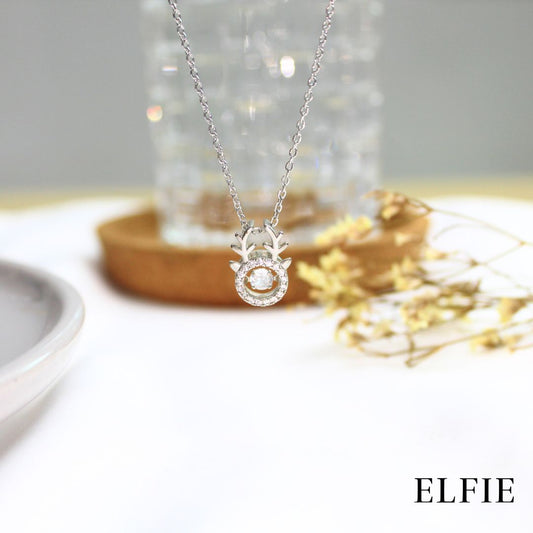 Silver Antler Pendant Titanium Necklace