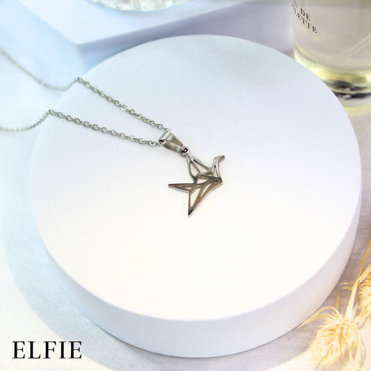 Silver Origami Titanium Necklace