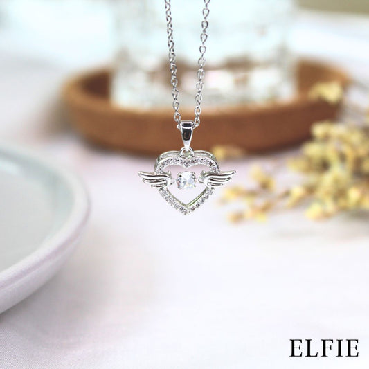 Silver Wing Of Love Titanium Necklace