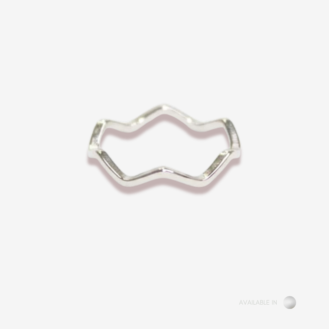 Silver Zig Zag Titanium Ring