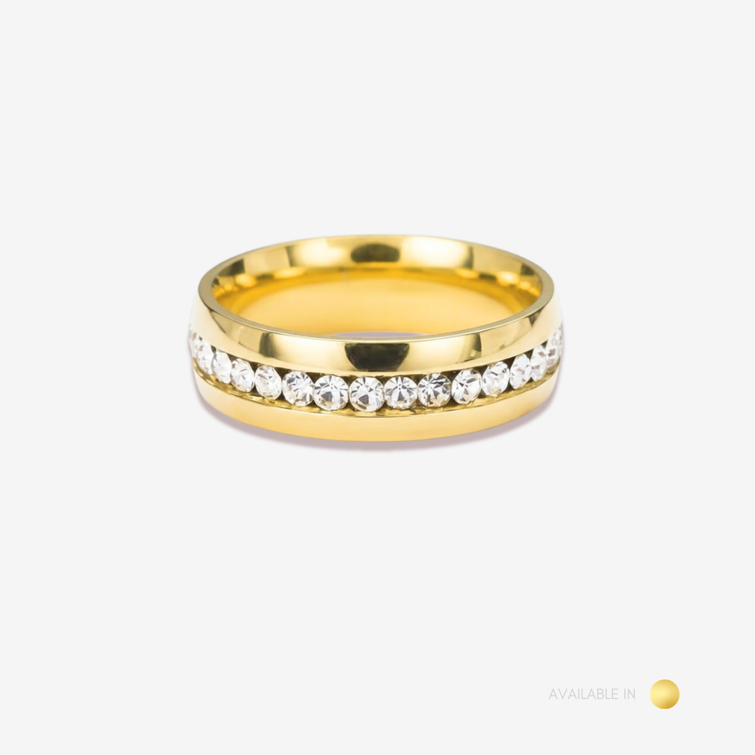 Single Diamond Titanium Ring