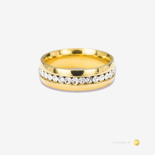 Single Diamond Titanium Ring