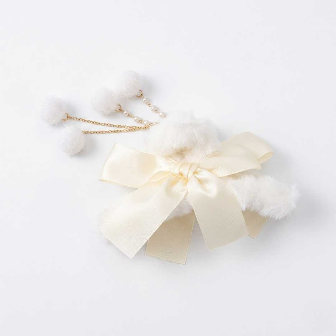 Snow Petal Tassel Bow Hair Claw Clip Accessories