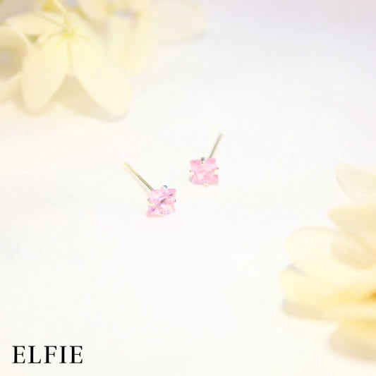 Square Crystal Stud Earring