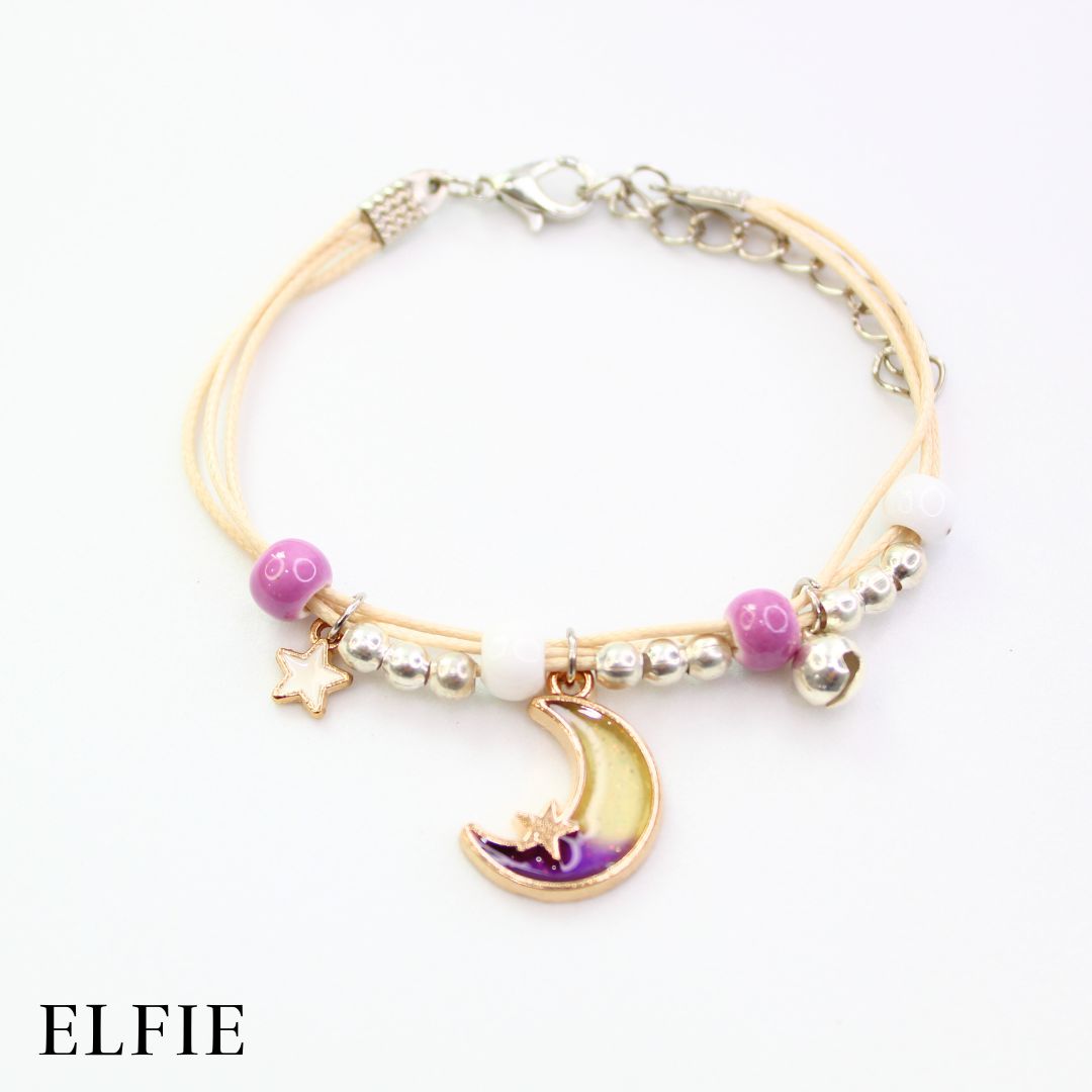 Star Moon Purple Ceramic Bracelet