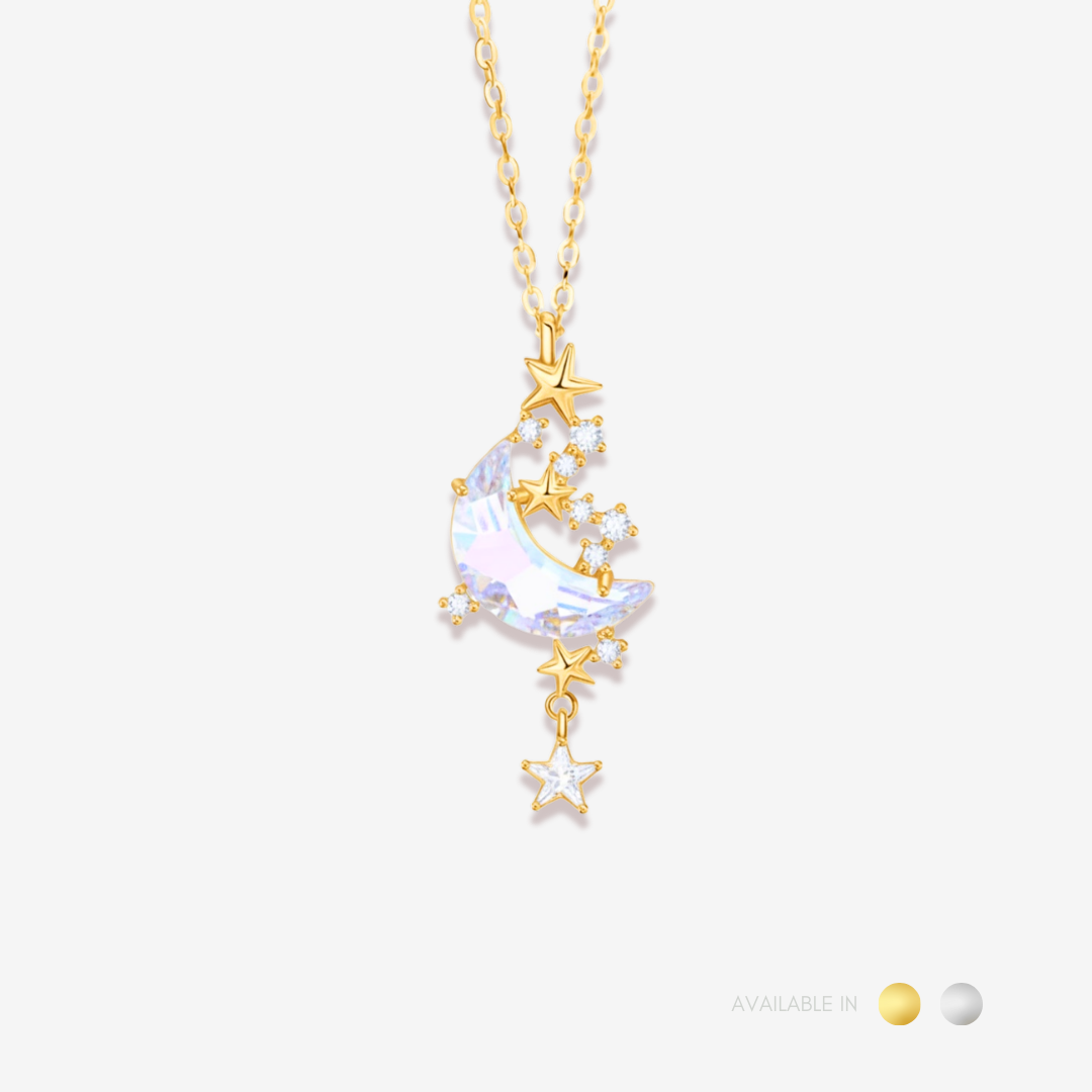 Stellar Moon Silver Titanium Necklace