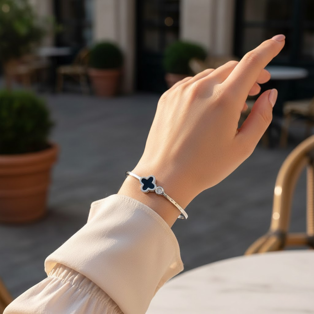 Stille Noir Gold Titanium Bangle