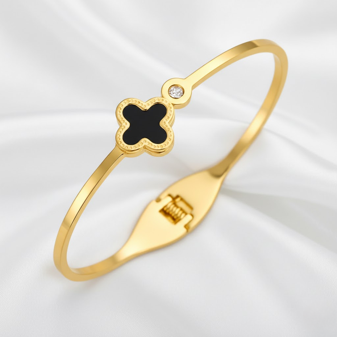 Stille Noir Rose Gold Titanium Bangle