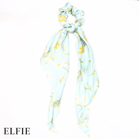 Floral Satin Scarf Hair Tie