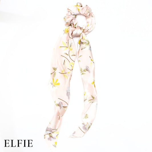 Floral Satin Scarf Hair Tie