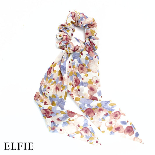 Tie Dye Floral Scarf Hair Tie